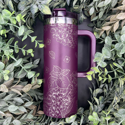 Right side of full wrap travel mug