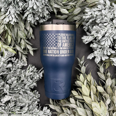 Navy Pledge Allegiance engraved tumbler